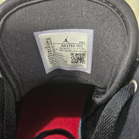 Nike Air Jordan Access Black with Red Accent Men's Size 8.5 - Picture 5 of 7